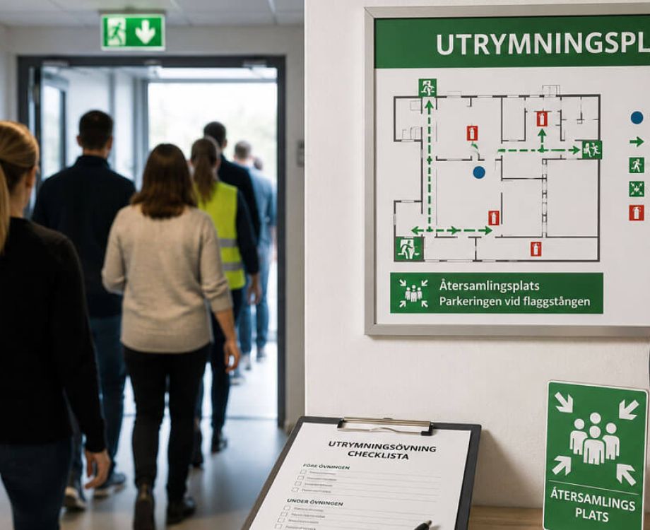 Checklista för utrymningsövning